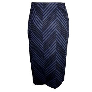 Sejour High Rise Black Grey Pencil Knee Midi Skirt Side Zipup 14 Black #2816